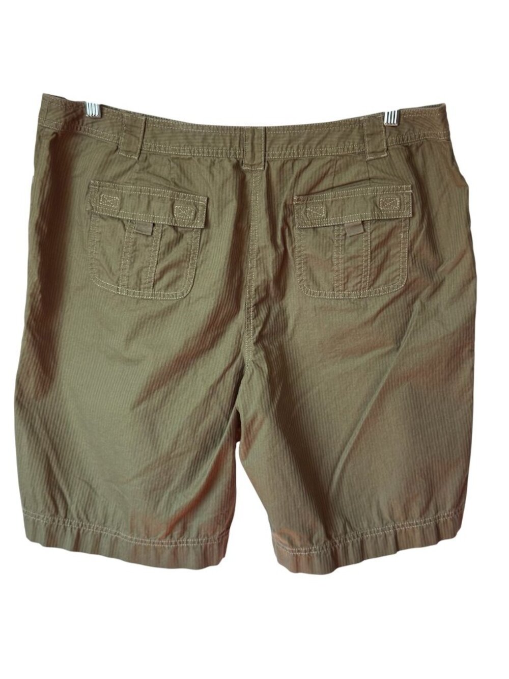 J Jill Shorts Size 18 Green Striped Genuine Fit Below Waist Relaxed Fit Cotton - Picture 5 of 15